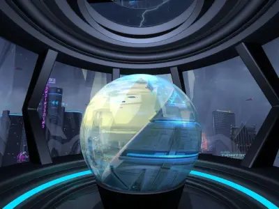 Sci Fi Room 3D model 18