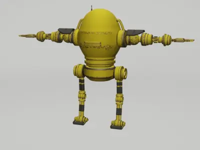 Robot with arms and legs 3D model
