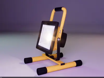 LED Focus Light Low-poly 3D model