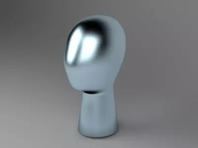 Head Display Stand blue 3D model