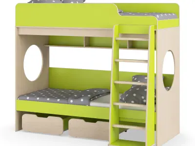 Legenda K07 with LP04 childrens modular bed 3D model
