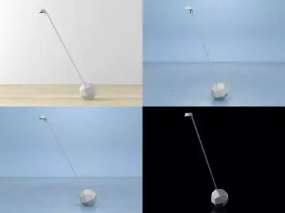 Miyake table lamp designed 3D model