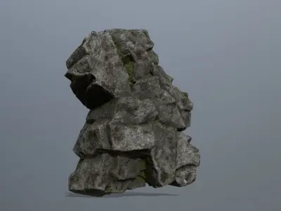 Stone rock Low-poly 3D model buy