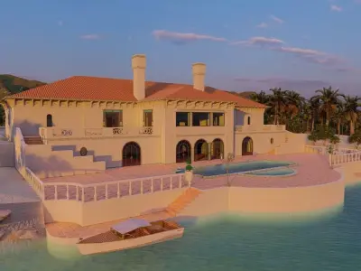 Casa Scene-villa-modern house 3D model 29