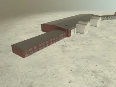 EDDB Hangar 7 Low-poly 3D model