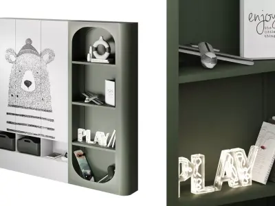 Siren from Elmalek Furniture Wardrobe for a teenager 3D model