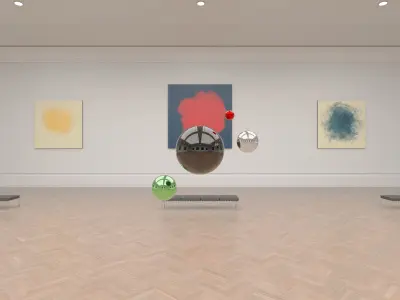HDRI - Art Museum Gallery Interior 12 - 16384x8192 Texture