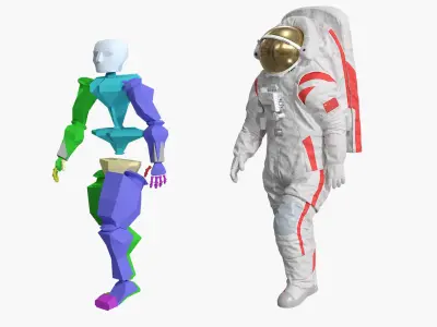  Chinese Moon Spacesuit Empty Rigged 