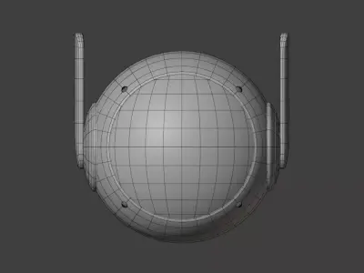 Pipo - Cute mini CCTV robot rigged Low-poly 3D model