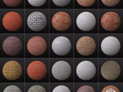 25 PBR Brick Textures 03 Texture