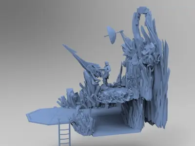 Heman Cliff Side cave 3D model