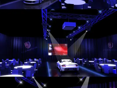 Stage party concert fashion catwalk T station  189 3D model