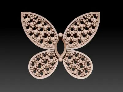 Butterfly pendant 3D print model