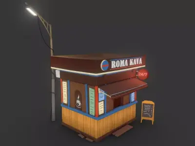 Roma Kava Coffe Free low-poly 3D model