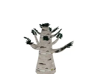 Fat Shrub Low-poly 3D model