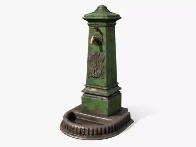 Street Water Stand Low-poly 3D model