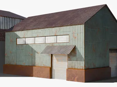 Warehouse 2 Low-poly 3D model buy