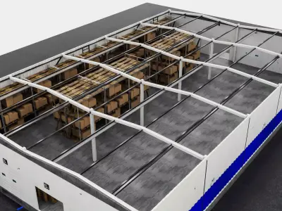  Small Warehouse Complex 3D model