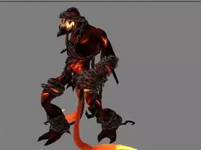 lava king Low-poly 3D model