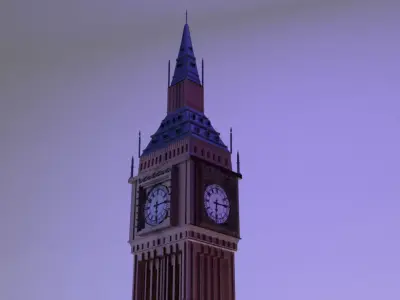 Big Ben London Low-poly 3D model