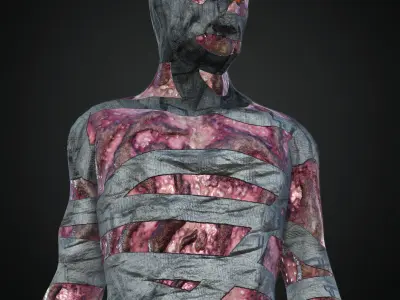 Rigged Zombie Character Low-poly 3D model