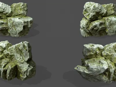 Rock Collection 020 Low-poly 3D model