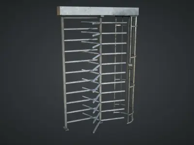 Security Turnstile Low-poly 3D model