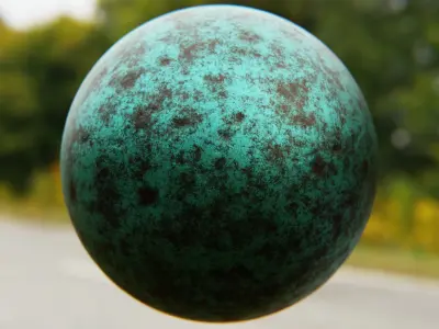 Realistic Green Oxidized Bronze - Procedural Shader Texture