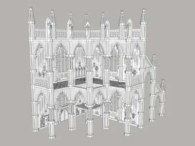 Space Fascist Cathedral City Modular Terrain Kit 3D print model