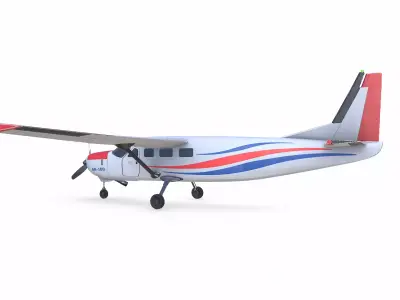 Generic Light Utility Aircraft Low-poly PBR Low-poly 3D model