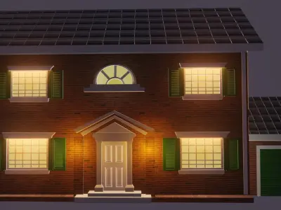 Christmas House Low Poly 3D Low-poly 3D model