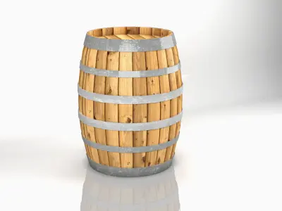 Wine Barrel 3D model 3D model