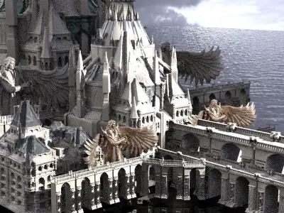 Harry Potter Inspired Castle  3D model