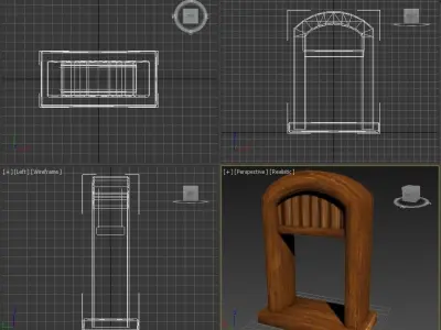 cartoon Old Wooden Window 2 Low-poly 3D model Low-poly 3D model purchase