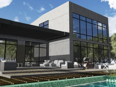 Modern Building-H1 3D model