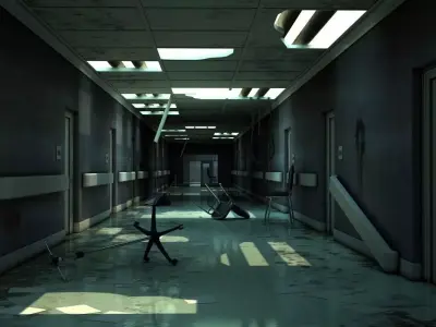 Hallway Damaged 3D model