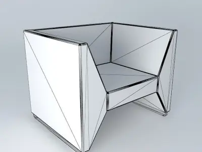 Simple light green armchair Free 3D model