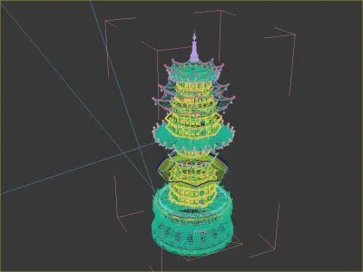 Chinese Ancient Pagoda pagoda 3D model