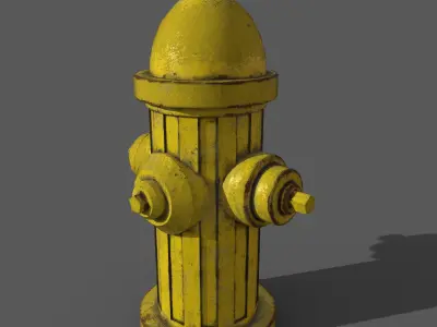 fire hydrant Low-poly 3D model 6