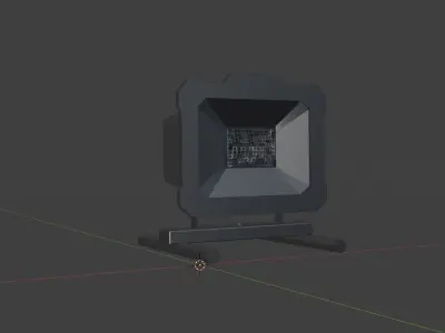 Low Poly Work Light Low-poly 3D model