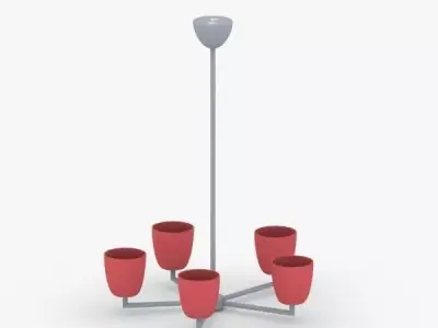 1482 - Chandelier Lamp Low-poly 3D model