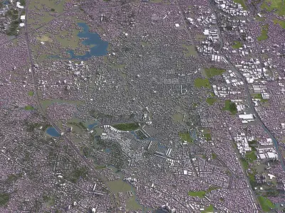 Tangerang - 3D City Model Low-poly 3D model