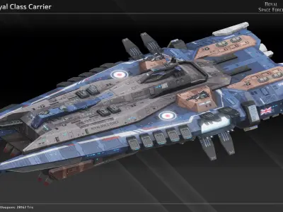 RSF Spaceship Fleet Collection II 3D Model Pack