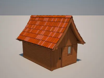 Cartoon Medieval House 05 3D model