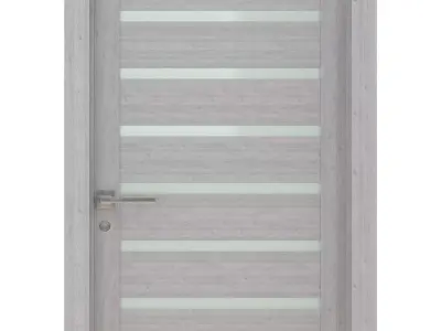 Door-082 interior door with glass panel 3D model
