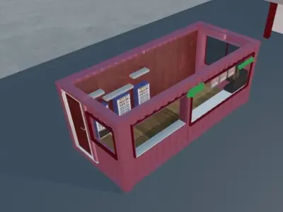 container coffee shop 3D model get