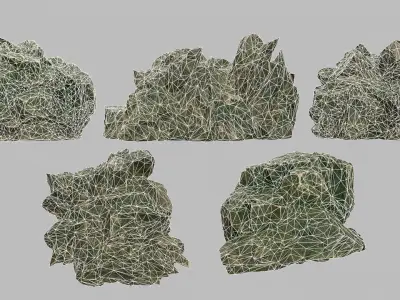 Rock Set Low-poly 3D model 44