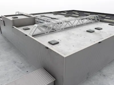 LOWS Hangar 6 Low-poly 3D model