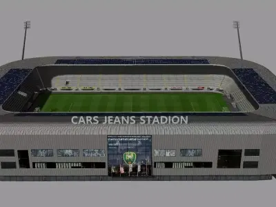 Cars Jeans Stadion Ado den Haag Low-poly 3D model