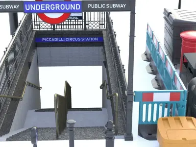 London street props 3D model